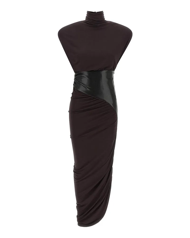 ANDAMANE Knielanges Kleid - Bordeaux Dunkelrot