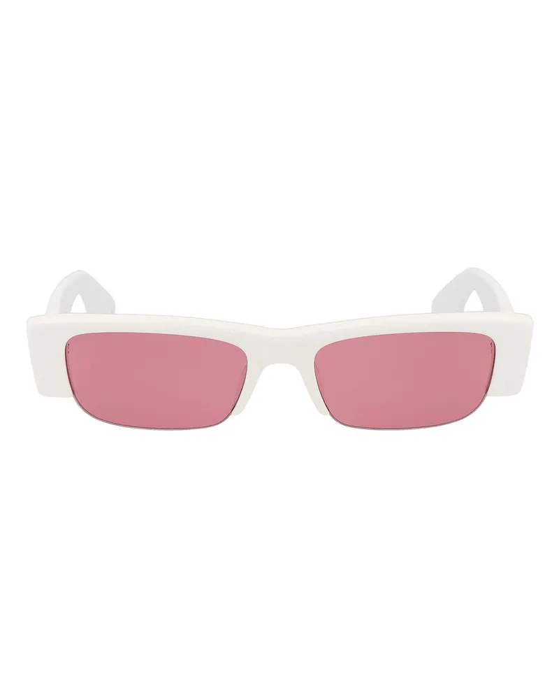 Alexander McQueen Sonnenbrille - Weiß Weiß