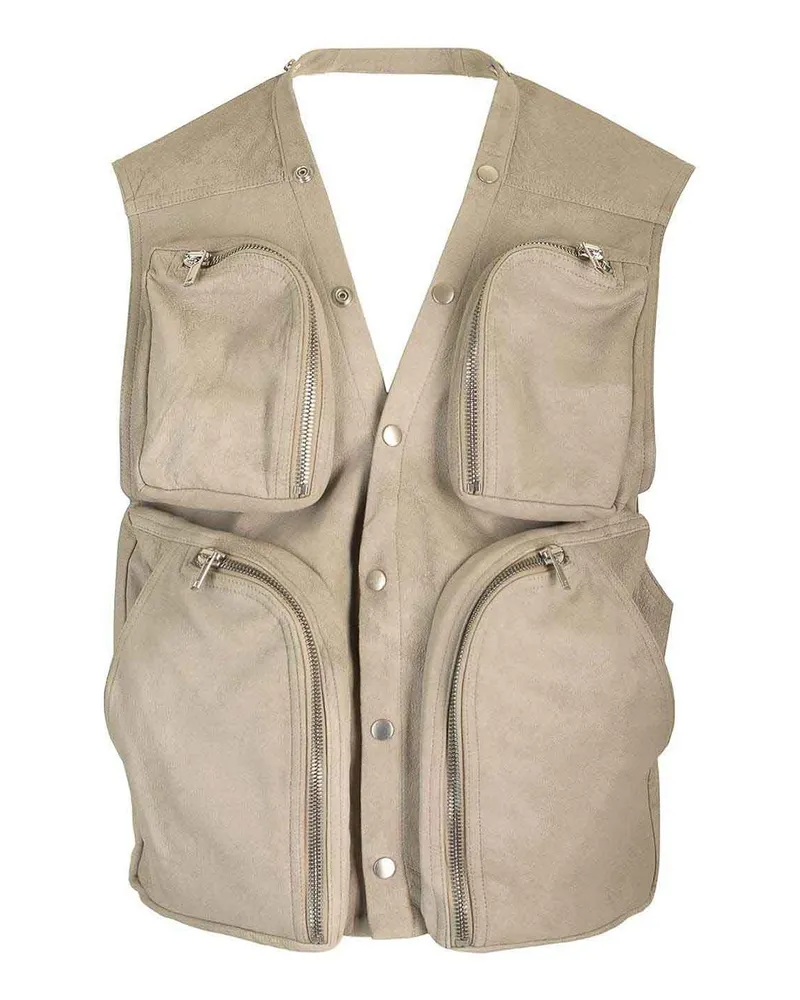 Rick Owens Weste - Grau Grau