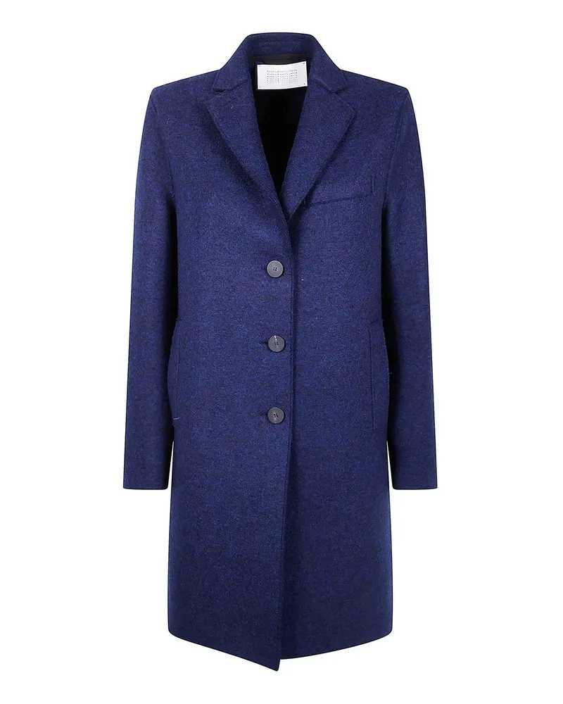 Harris Wharf London Knielanger Mantel - Blau Blau