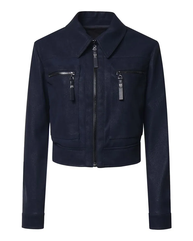 Pinko Lederjacke - Blau Blau