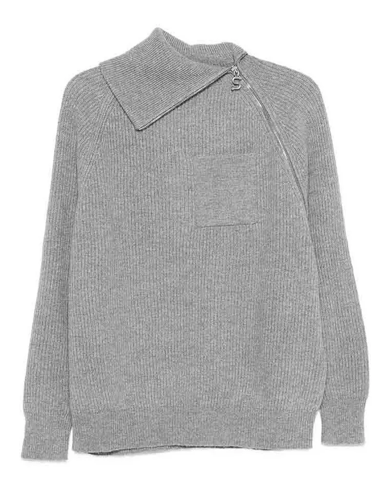 SPORTMAX Rundhalspullover - Grau Grau