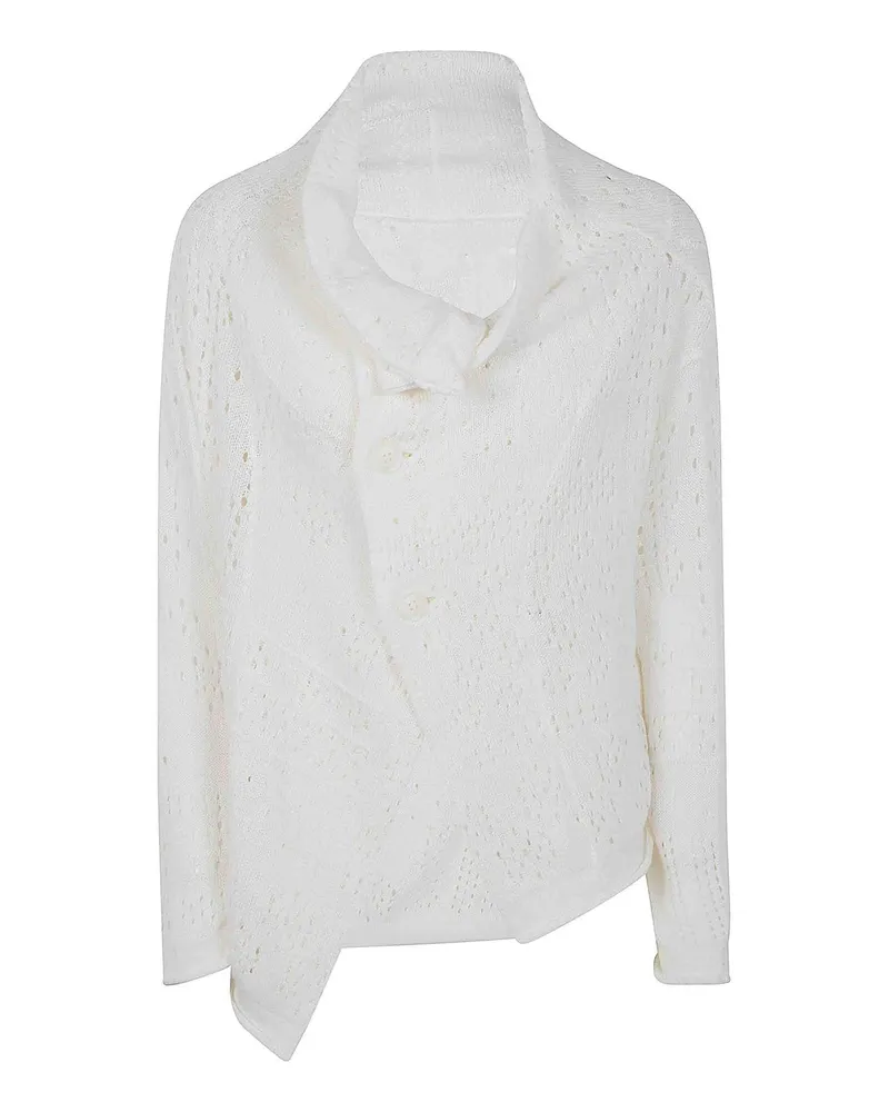 Yohji Yamamoto Cardigan - Weiß Weiß