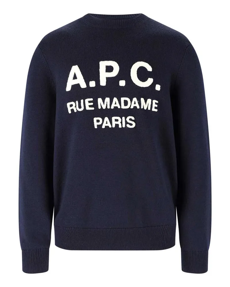 A.P.C. A. P.C. Rundhalspullover - Blau Blau