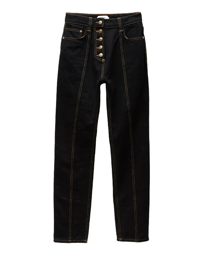 Versace Straight Leg Jeans - Schwarz Schwarz