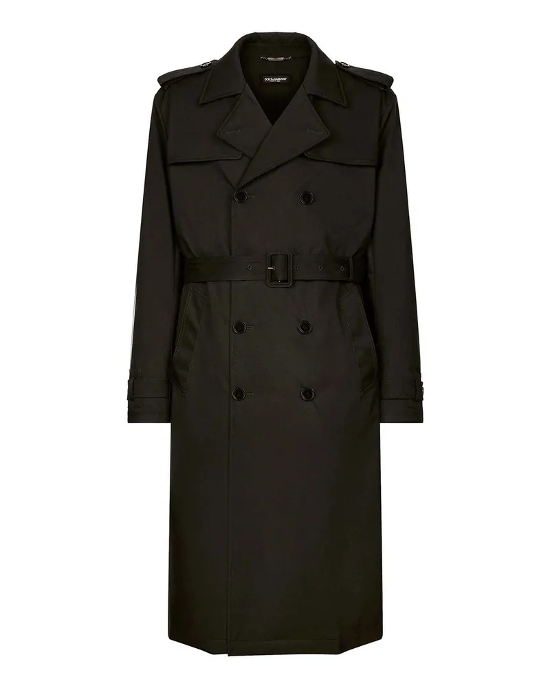 Dolce & Gabbana Kurzer Mantel - Schwarz Schwarz