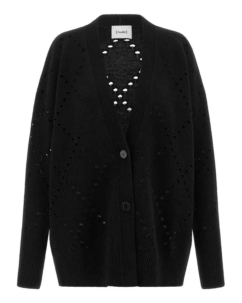 NUDE Cardigan - Schwarz Schwarz