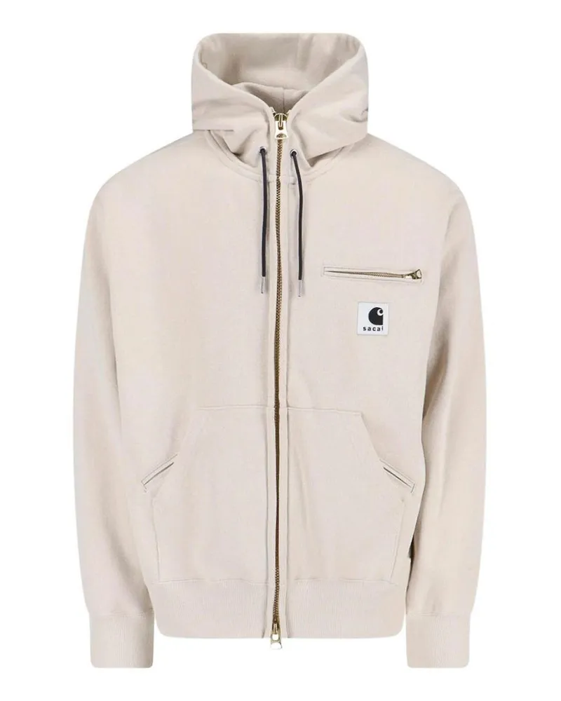 Sacai Casualjacke - Weiß Weiß