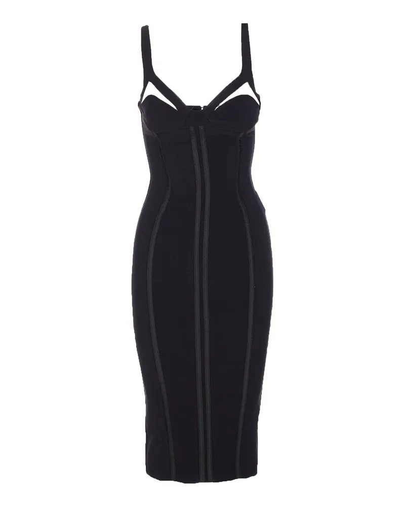 Elisabetta Franchi Knielanges Kleid - Schwarz Schwarz