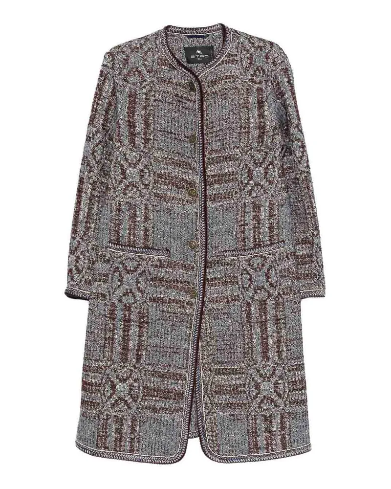Etro Kurzer Mantel - Blau Blau
