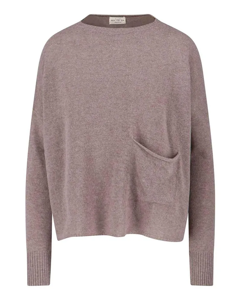 MA'RY'YA Rundhalspullover - Beige Beige