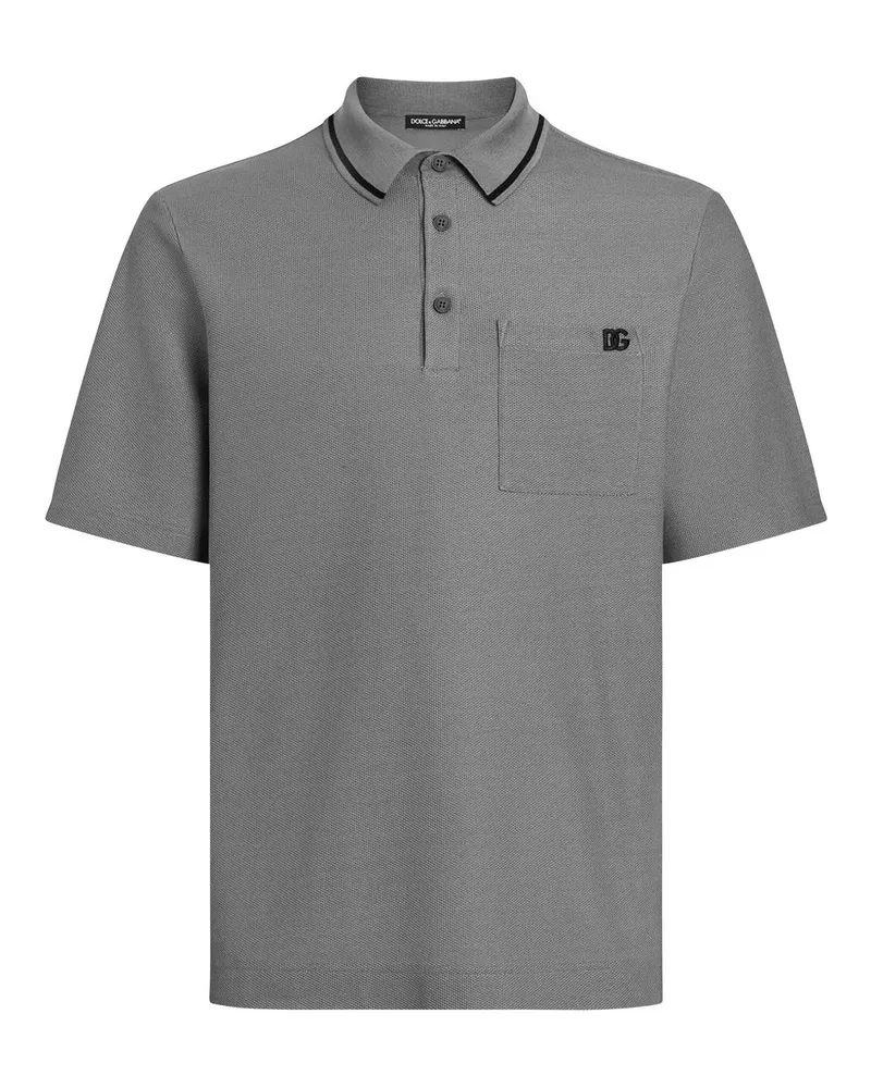 Dolce & Gabbana Poloshirt - Hellgrau Hellgrau