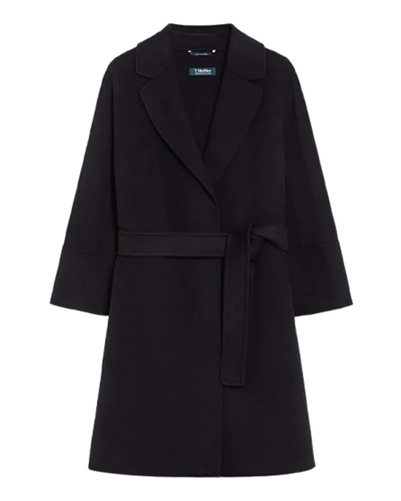 Max Mara Kurzer Mantel - Schwarz Schwarz