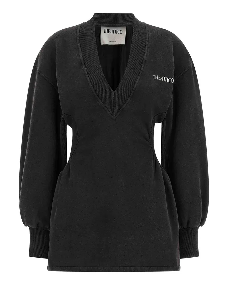 ATTICO Knielanges Kleid - Schwarz Schwarz