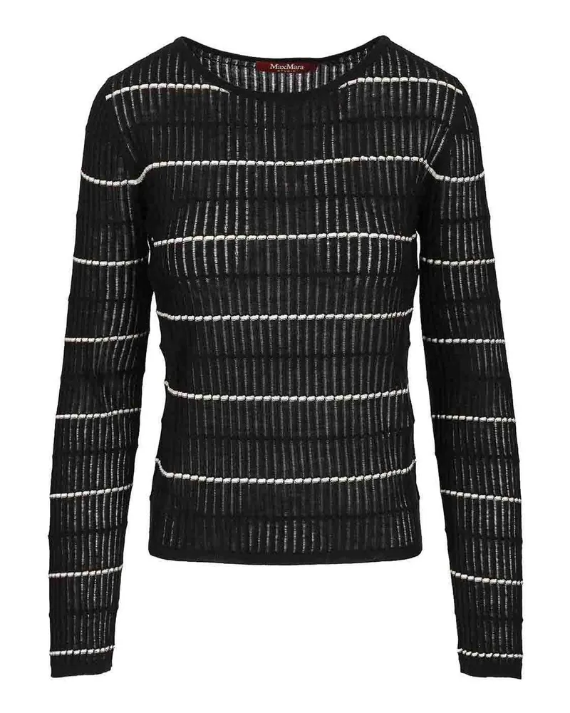 Max Mara Rundhalspullover - Blau Blau