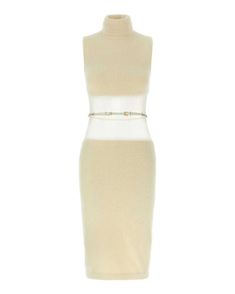 Elisabetta Franchi Knielanges Kleid - Weiß Weiß