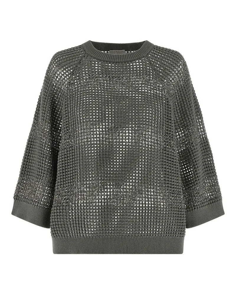 Brunello Cucinelli Rundhalspullover - Grün Grün