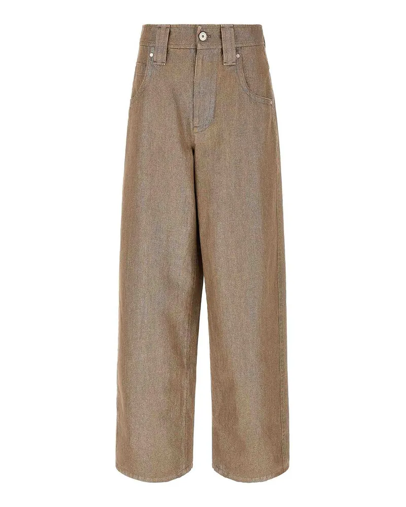 Brunello Cucinelli Straight Leg Jeans - Beige Beige