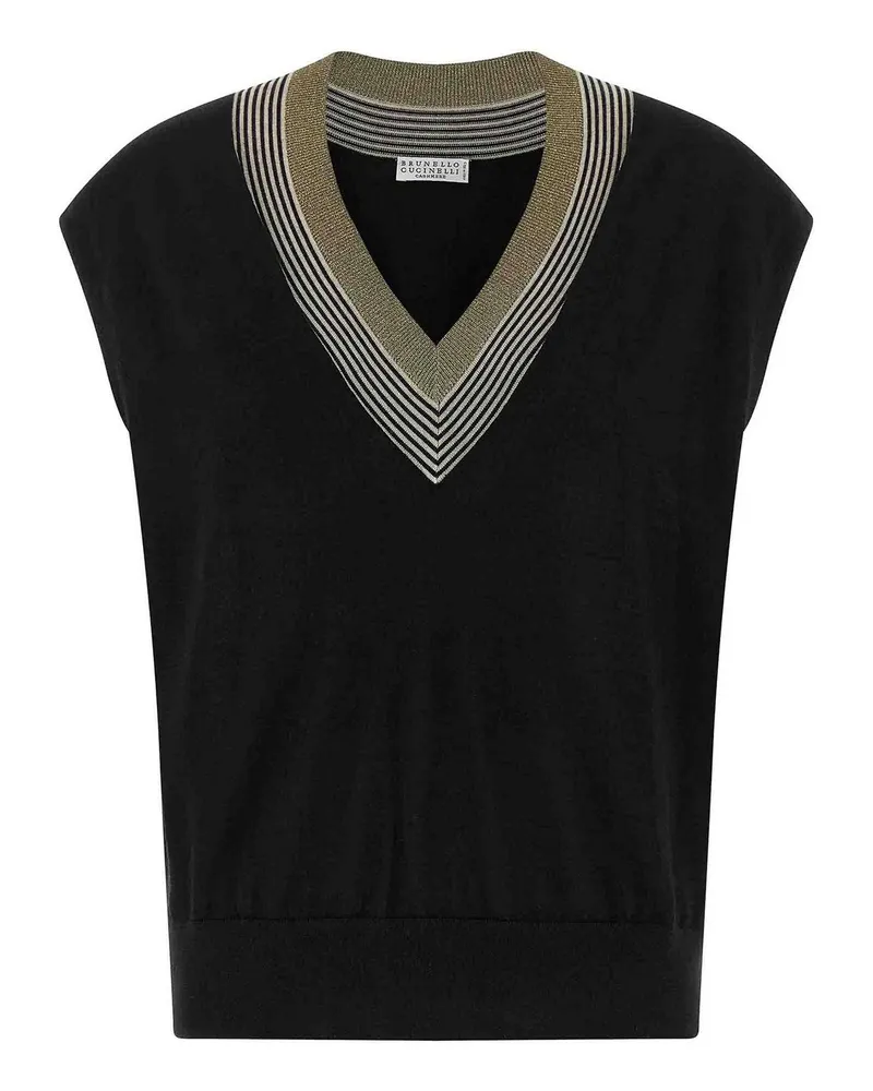 Brunello Cucinelli Weste - Schwarz Schwarz