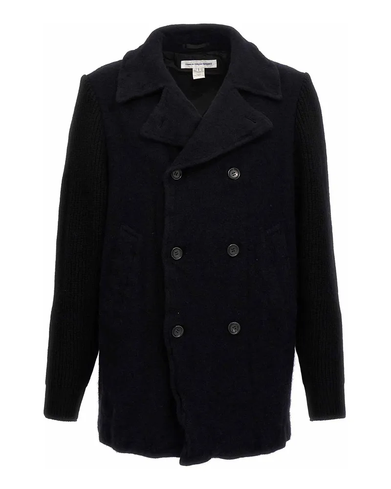 Comme des Garçons Kurzer Mantel - Blau Blau