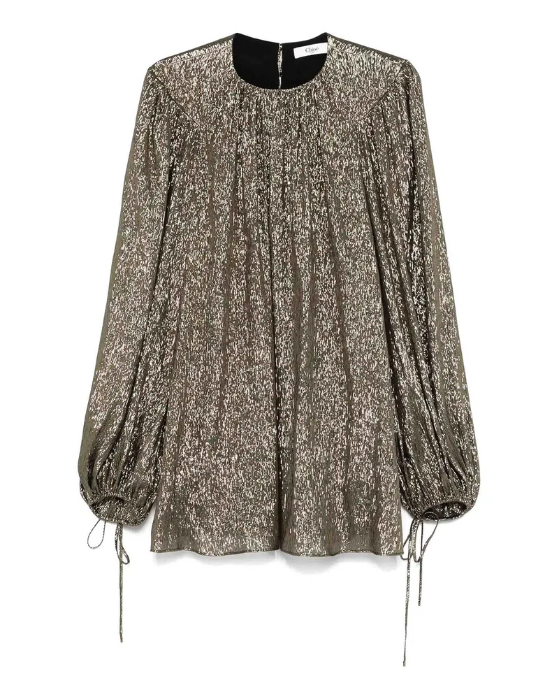 Chloé Kurzes Kleid - Schwarz Silber