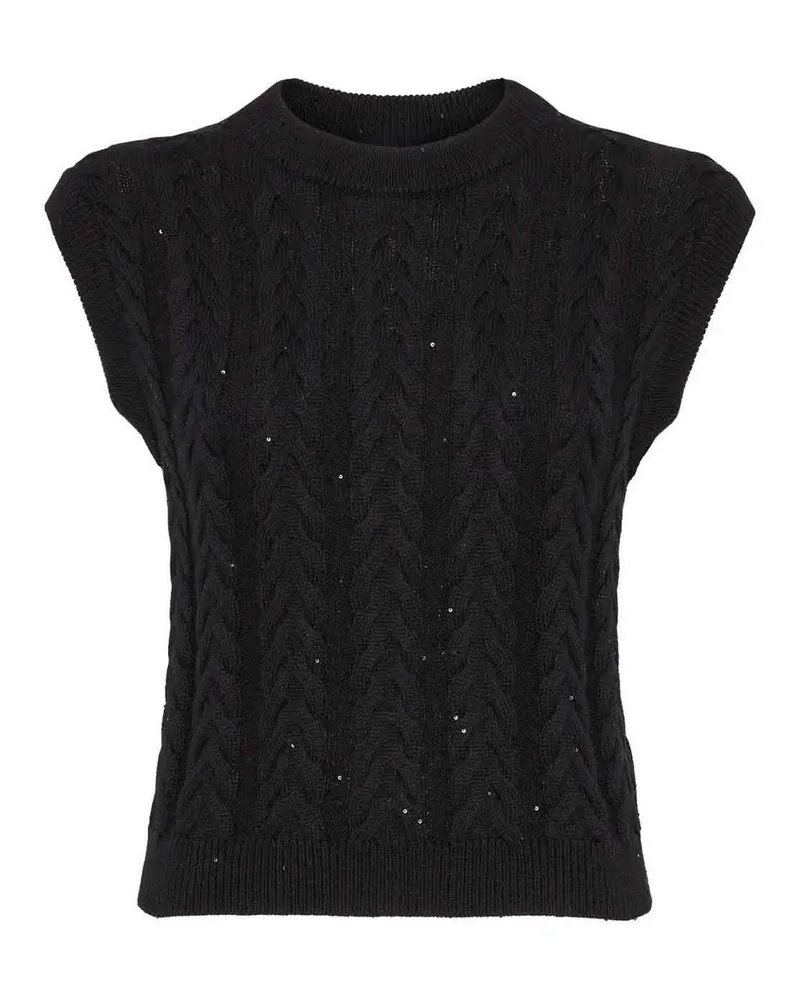 Brunello Cucinelli U-Boot-Pullover - Schwarz Schwarz