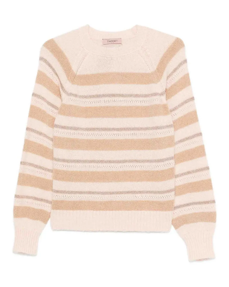 Twin-Set Rundhalspullover - Hellorange Hellorange