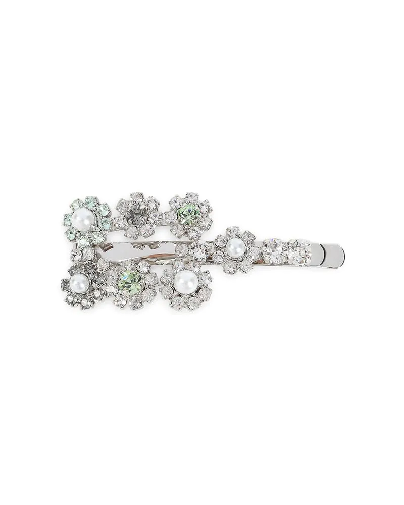 Roger Vivier Strass-Haarspange Weiß