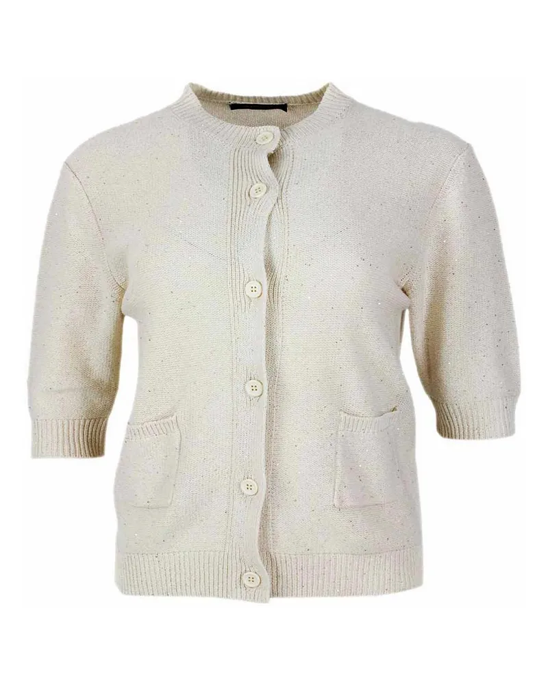 Fabiana Filippi Rundhalspullover - Gelb Creme