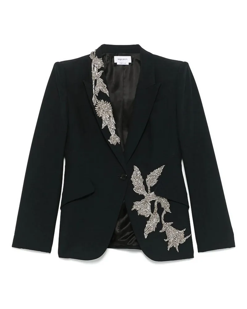 Alexander McQueen Knielanger Mantel - Schwarz Schwarz