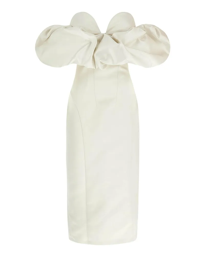 Elisabetta Franchi Knielanges Kleid - Weiß Weiß