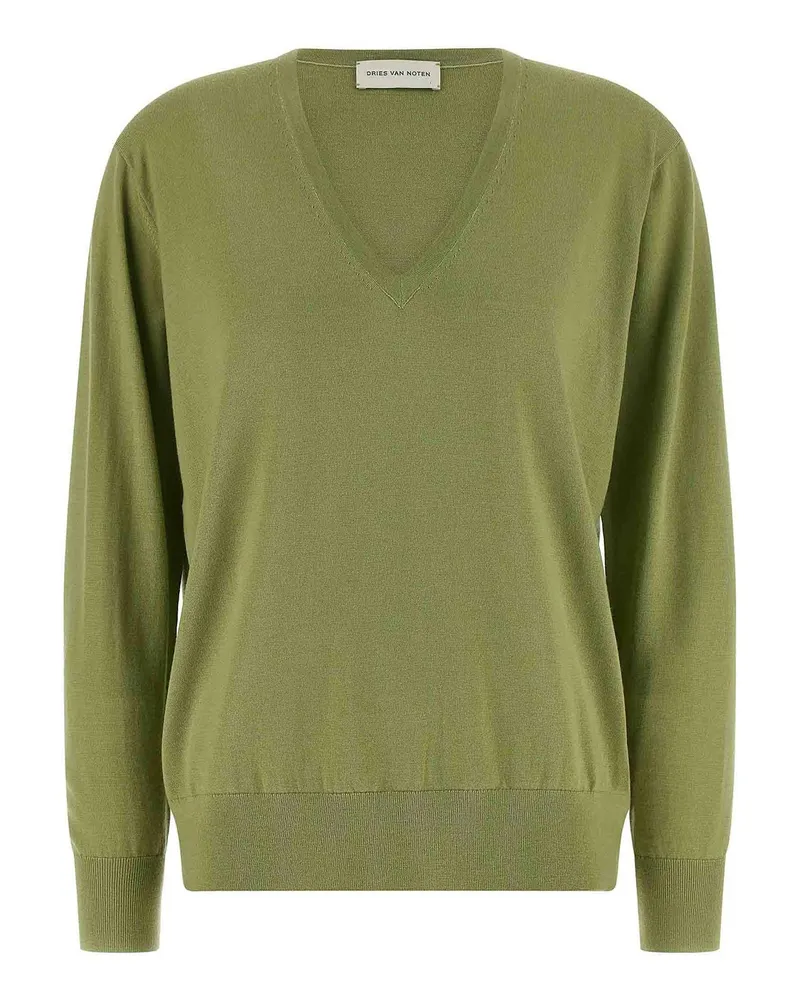Dries van Noten Rundhalspullover - Grün Grün