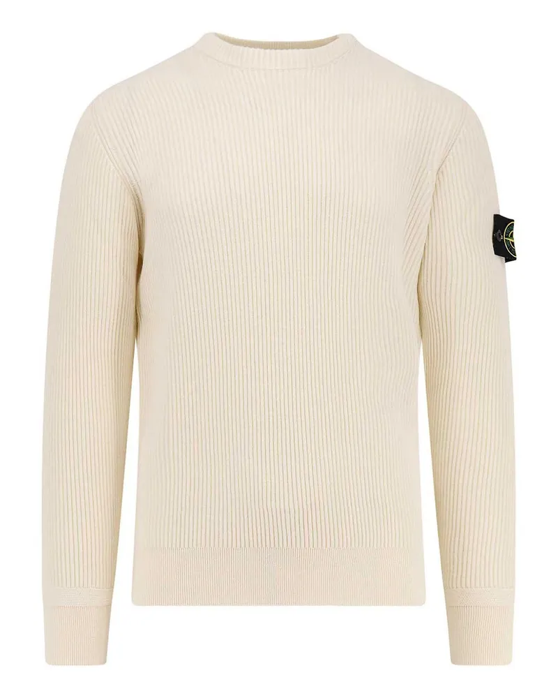 Stone Island U-Boot-Pullover - Weiß Weiß