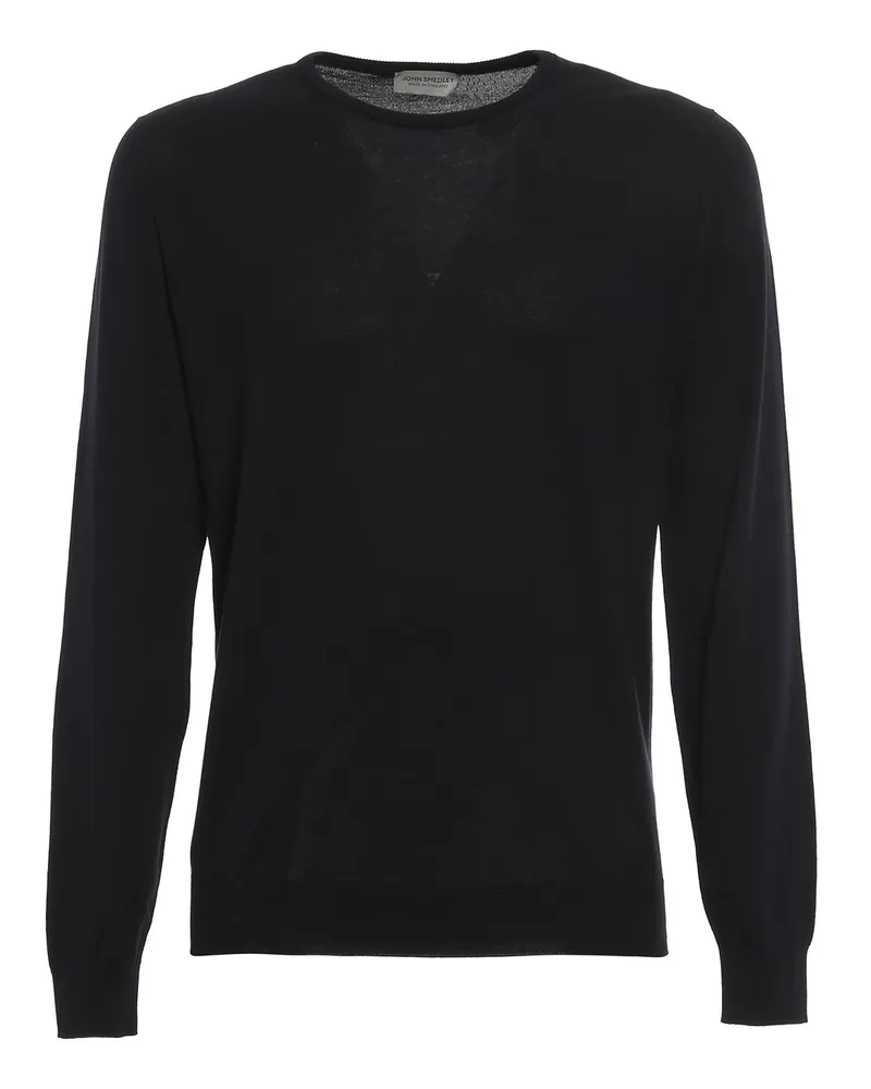 John Smedley Rundhalspullover - Dunkelblau Dunkelblau