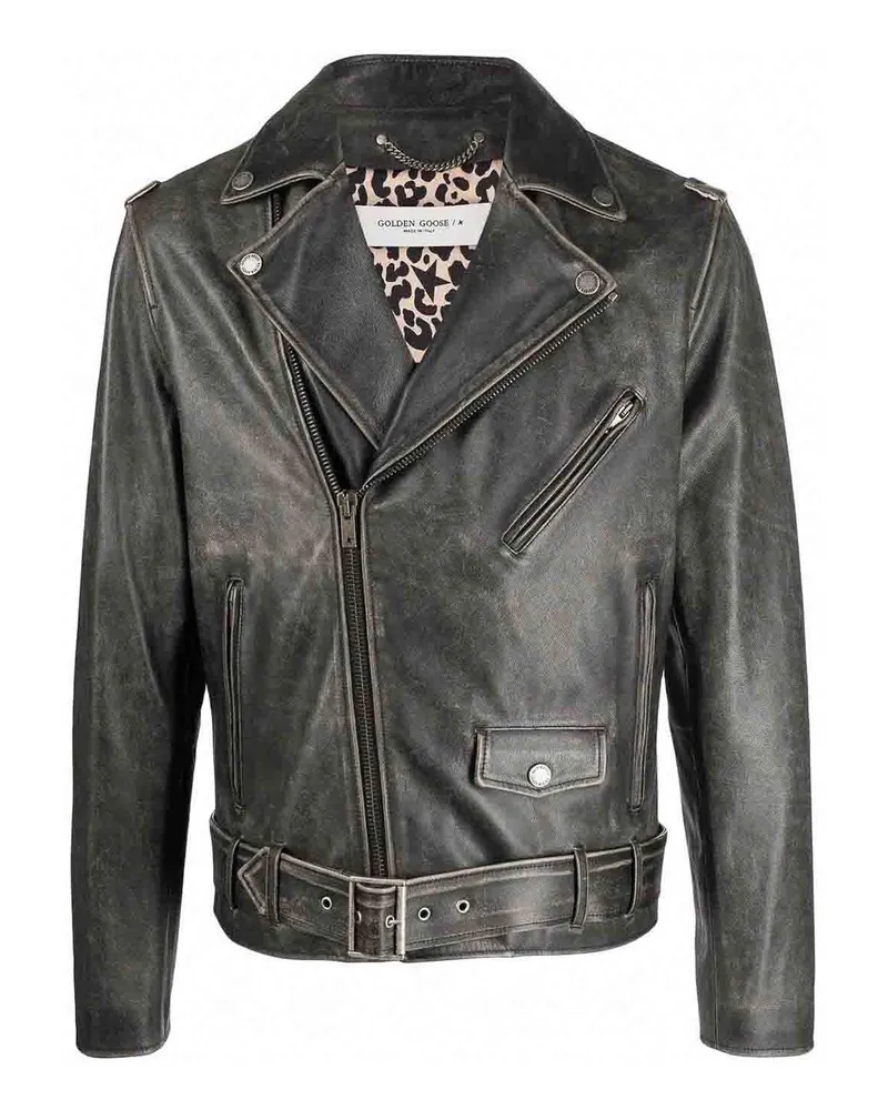 Golden Goose Lederjacke - Schwarz Schwarz