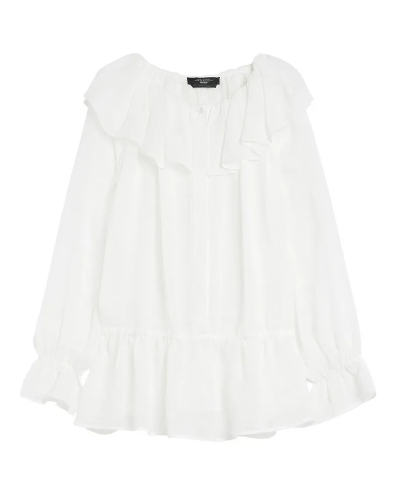 Max Mara Bluse - Weiß Weiß