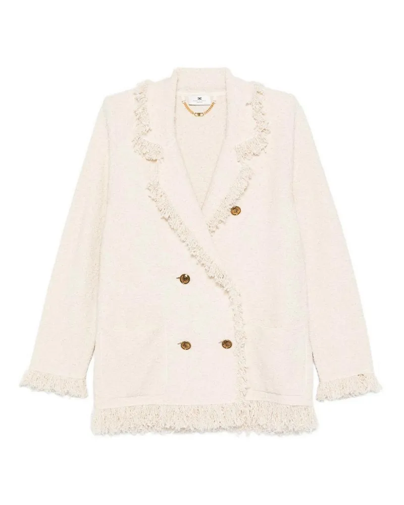 Elisabetta Franchi Rundhalspullover - Creme Creme