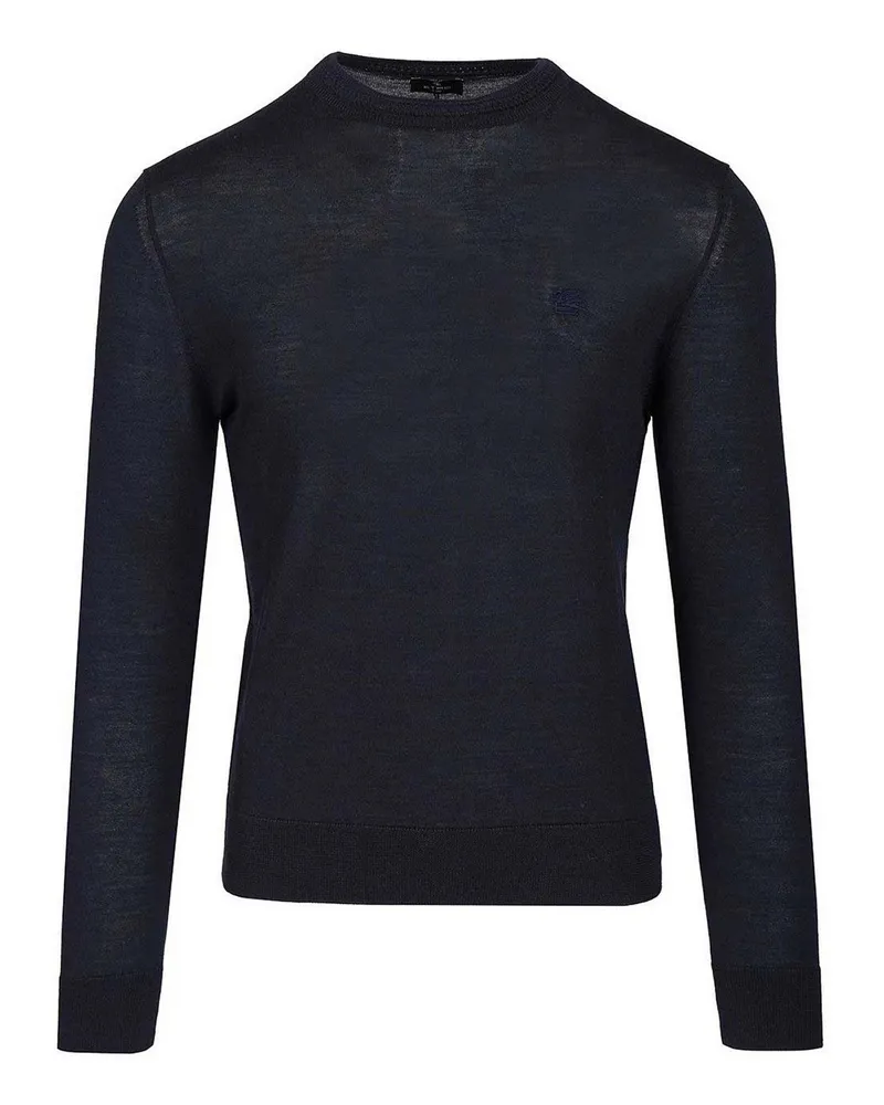 Etro Rundhalspullover - Blau Blau