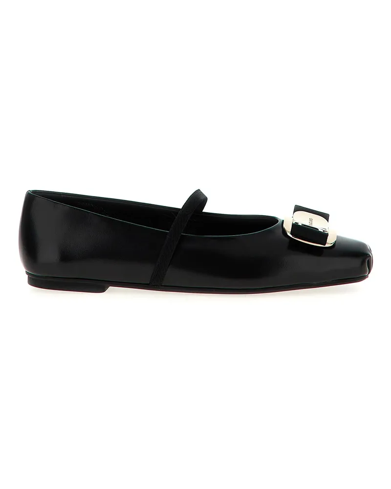 Ferragamo Ballerinas - Schwarz Schwarz