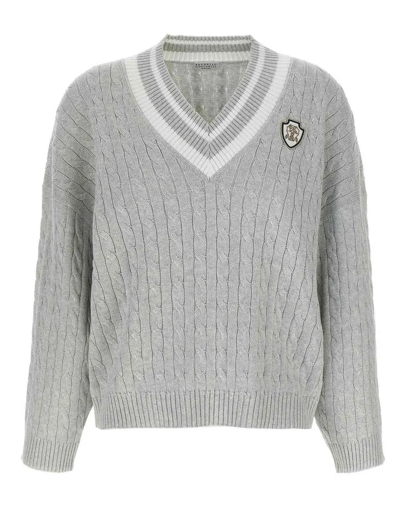 Brunello Cucinelli Rundhalspullover - Grau Grau