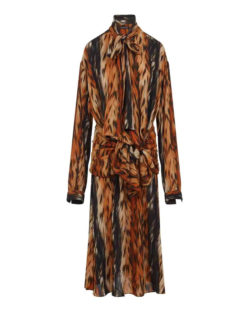 Balenciaga Knielanges Kleid - Braun Braun