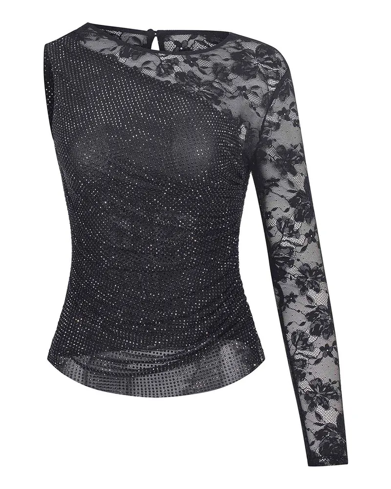 Self-Portrait Top - Schwarz Schwarz