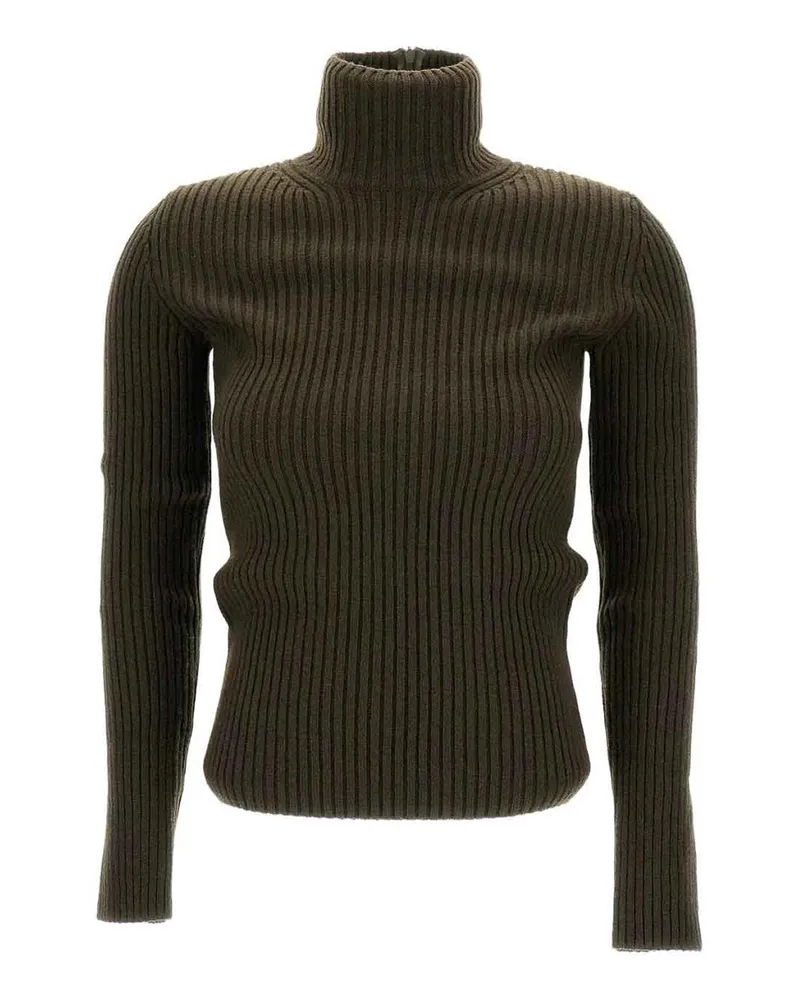 Max Mara Rollkragenpullover - Grün Grün