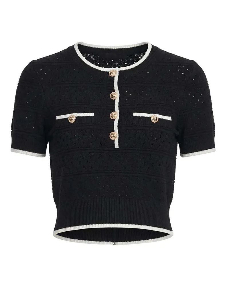 Self-Portrait Top - Schwarz Schwarz