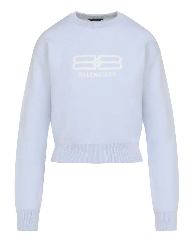 Balenciaga Rundhalspullover - Blau Blau