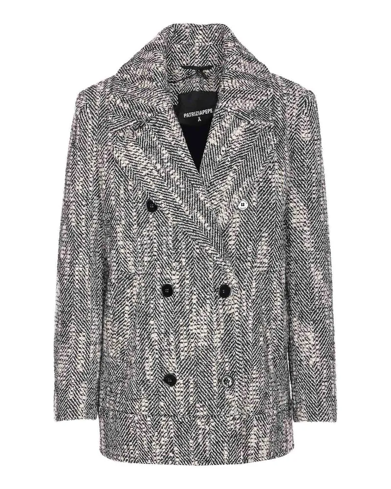 Patrizia Pepe Kurzer Mantel - Grau Grau