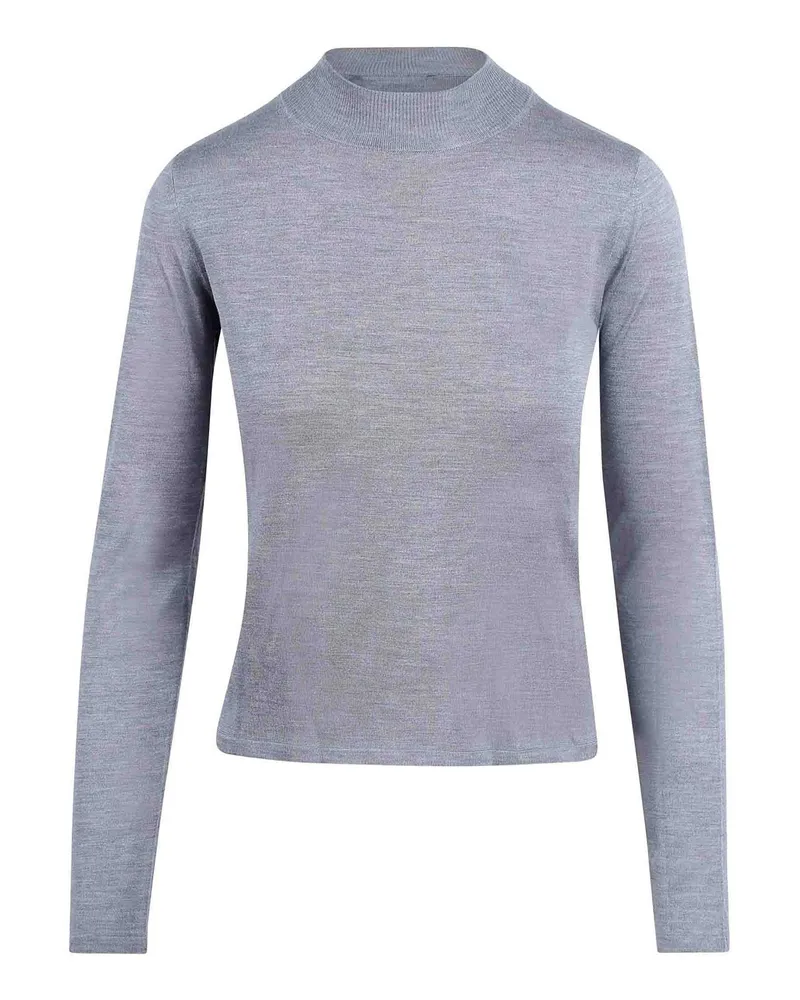Max Mara Rundhalspullover - Grau Grau