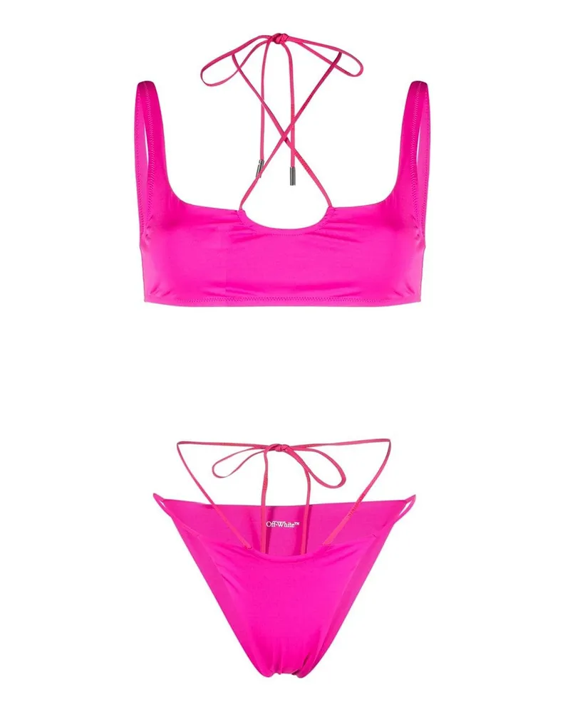 OFF-WHITE Badeanzug - Weiß Fuchsia