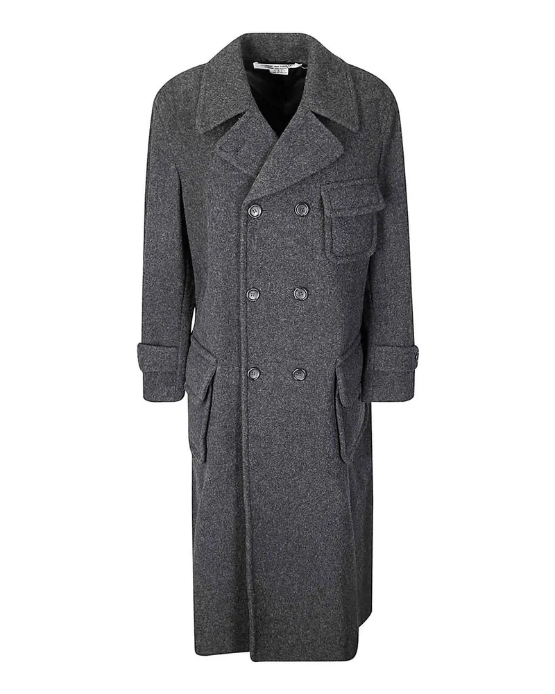 Comme des Garçons Knielanger Mantel - Schwarz Schwarz