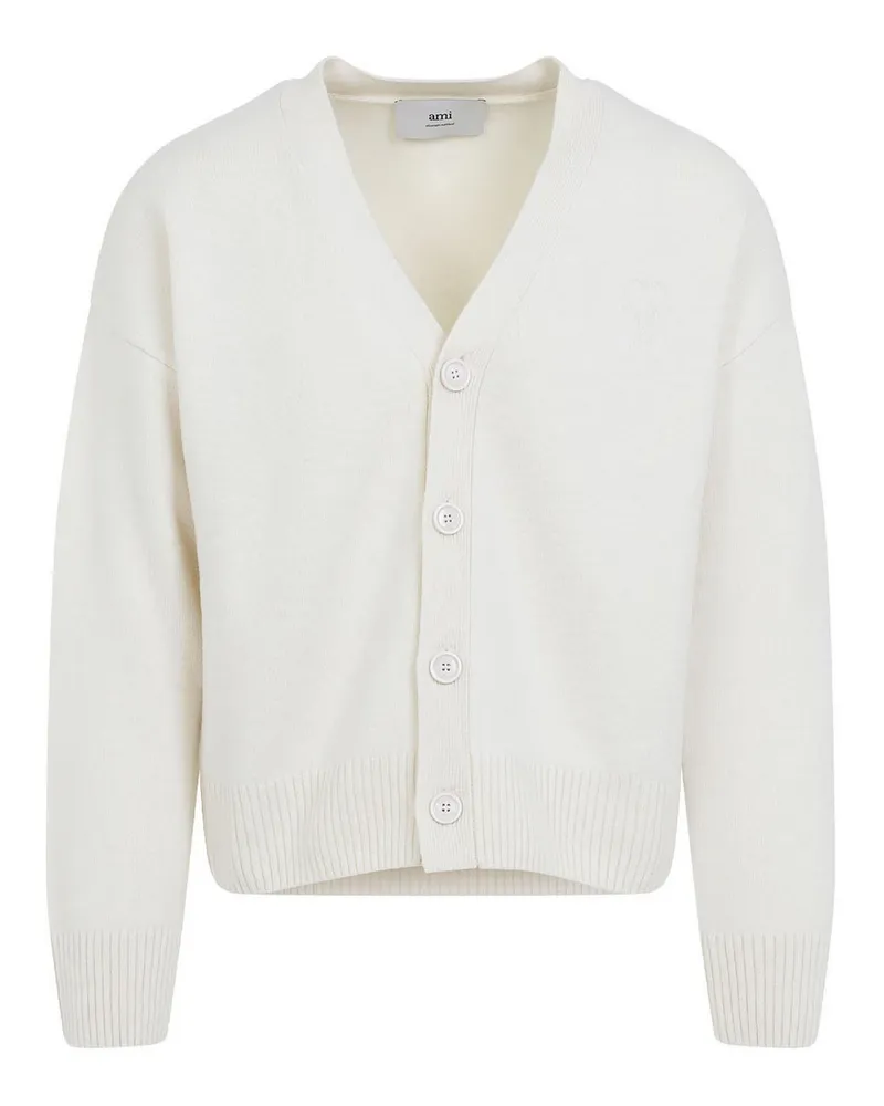 AMI Paris Cardigan - Weiß Weiß